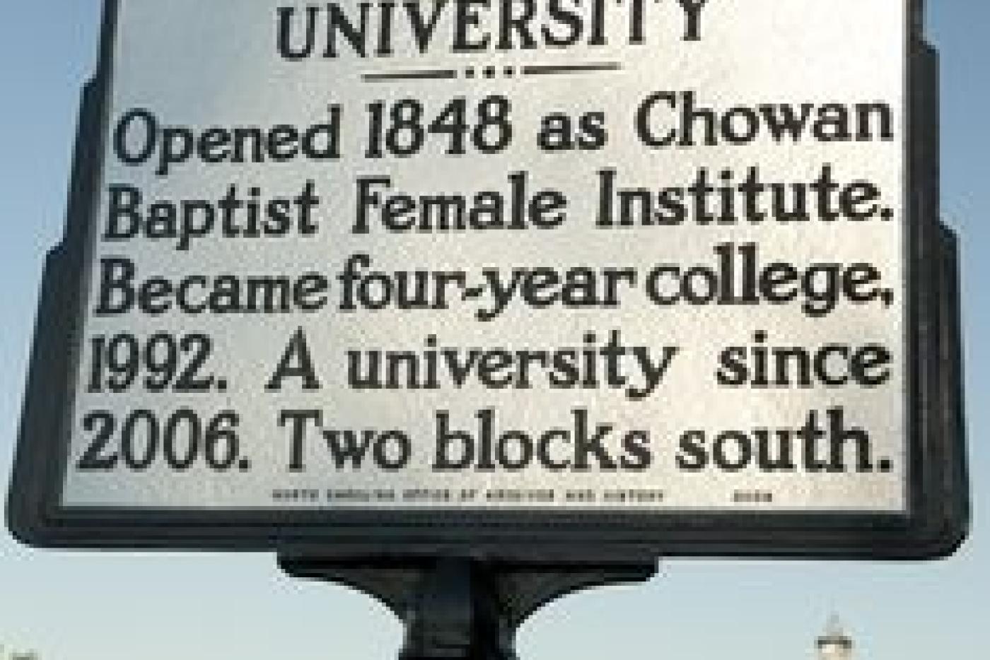 A-19 Chowan University historical marker