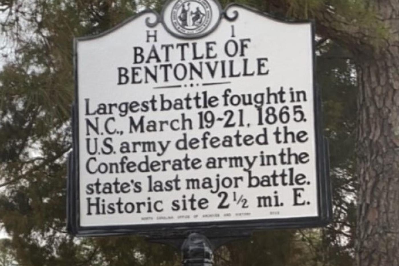 H-1 Battle of Bentonville historical marker