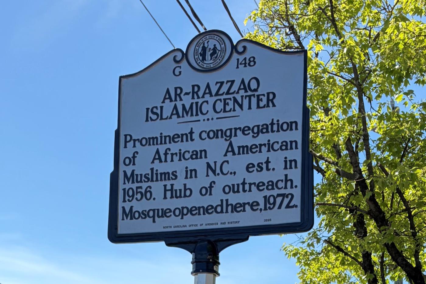 G-148 Ar-Razzaq Islamic Center historical marker