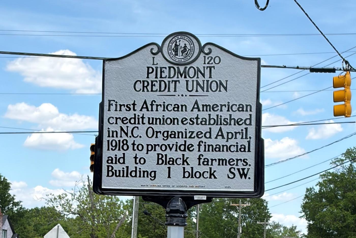 L-120 Piedmont Credit Union historical marker
