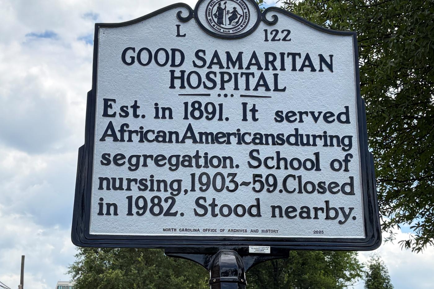 L-122 Good Samaritan Hospital historical marker