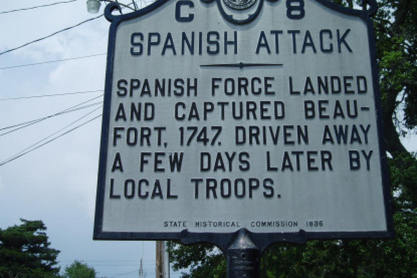 "Spanish Attack" Historic Marker