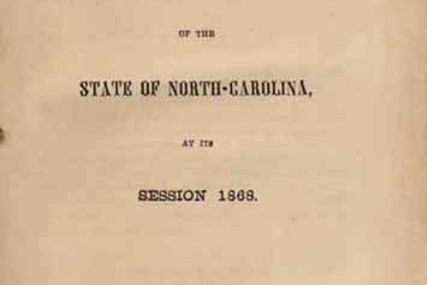 Title page of the journal of the 1868 convention.
