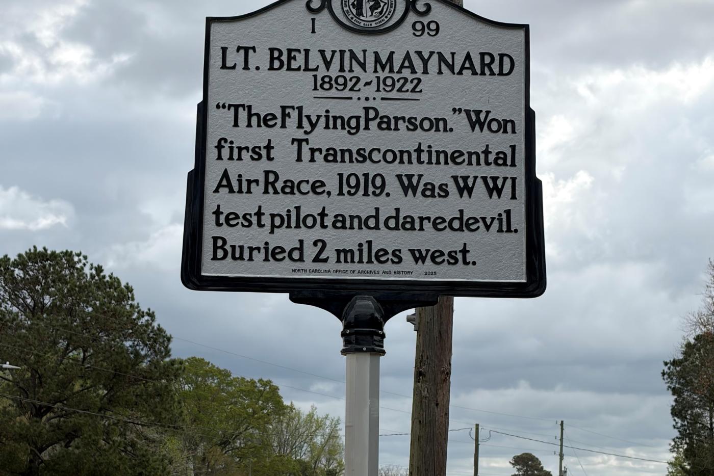 I-99 Belvin Maynard historical marker