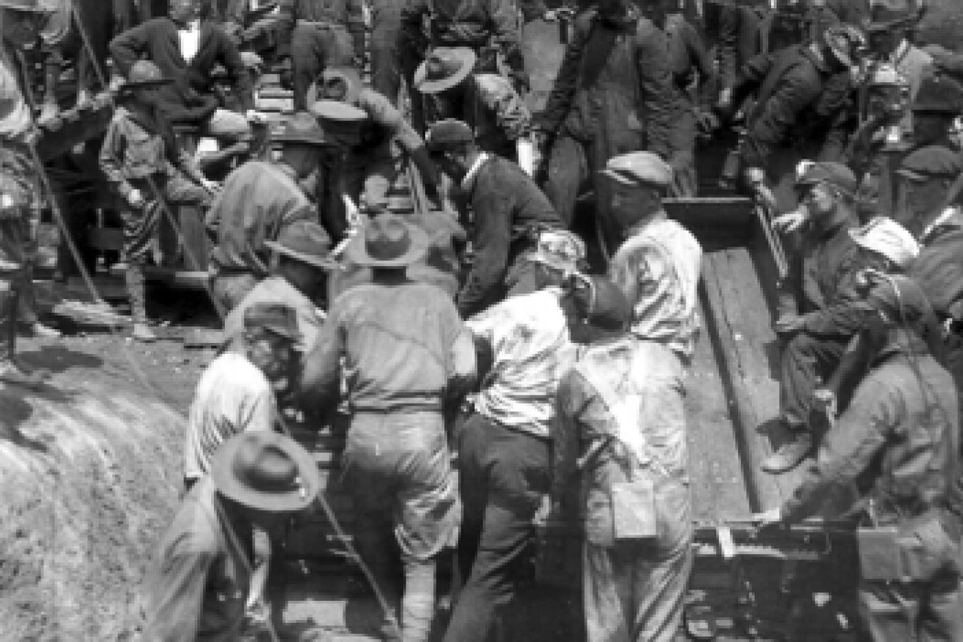 the Coal Glen disaster’s aftermath from the UNC Photographic Archives