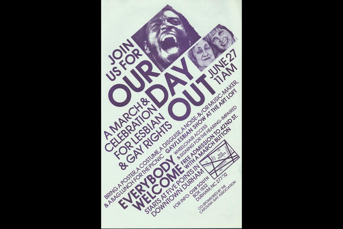 'Our Day Out,' the State's First Gay Pride March, to be Featured on N.C. Highway Historical Marker