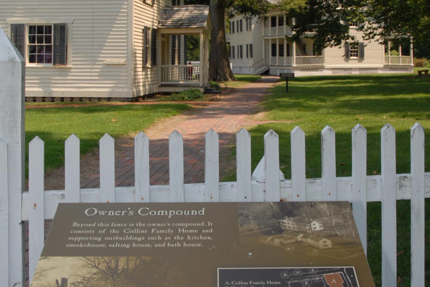 An information display discussing the owner's compound on Somerset Place.