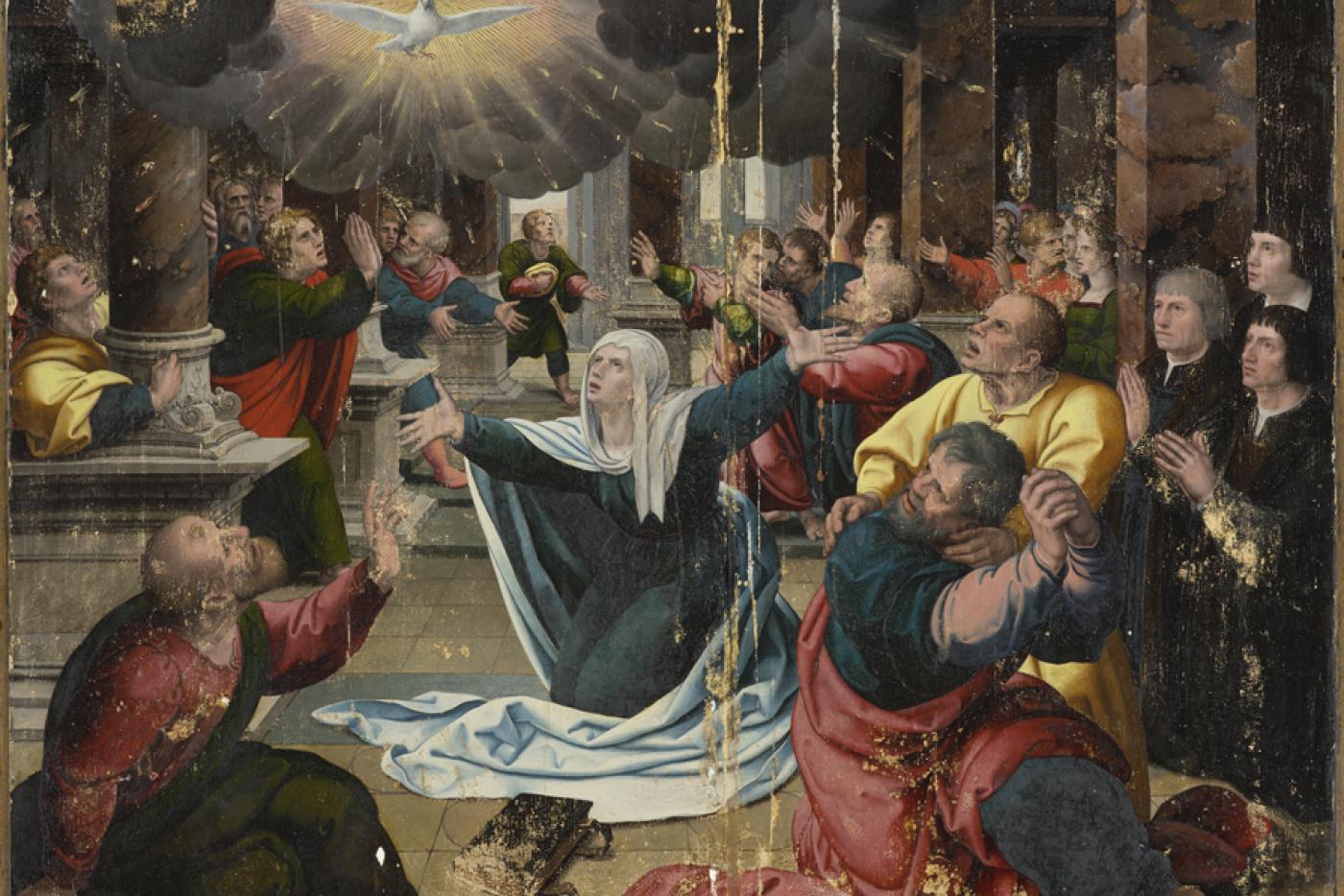Van Orley's painting of the Pentecost.
