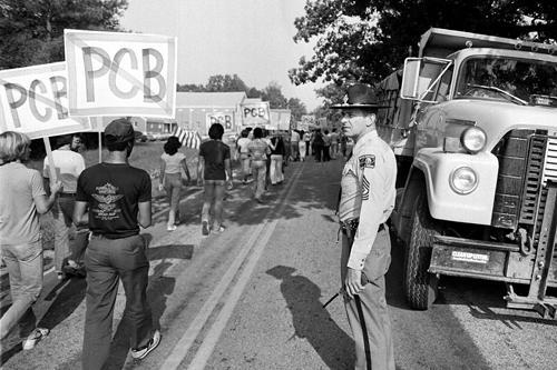 A 1982 protest in Warren County, NC against illegal dumping of toxic waste