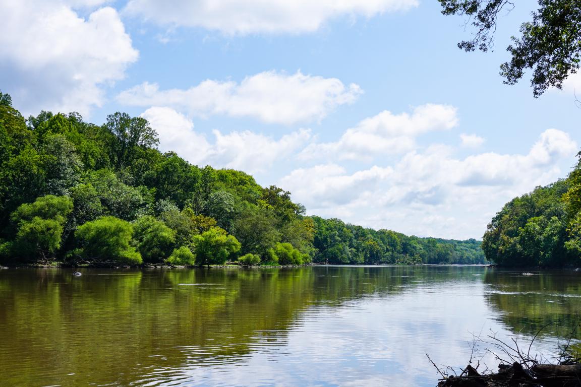 Clouds rest above the Cape Fear River Basin, an area especially impacted by industrial pollution.
