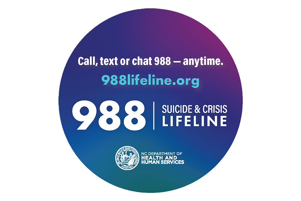 Call, text or chat 988 - anytime. 988 Suicide & Crisis Lifeline. 988lifeline.org