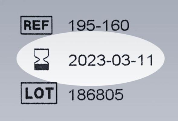 Expiration date highlighted on a COVID-19 test