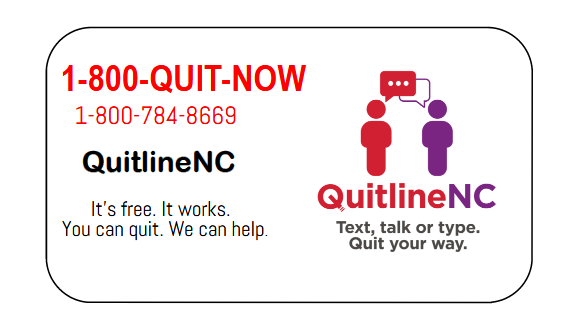 Preview image of a QuitlineNC business card