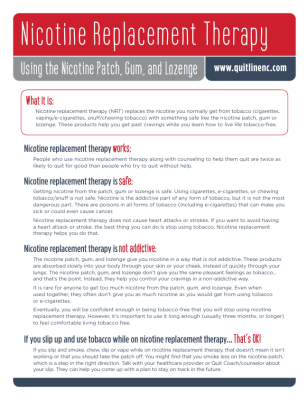 preview image of nicotine replacement therapy fact sheet