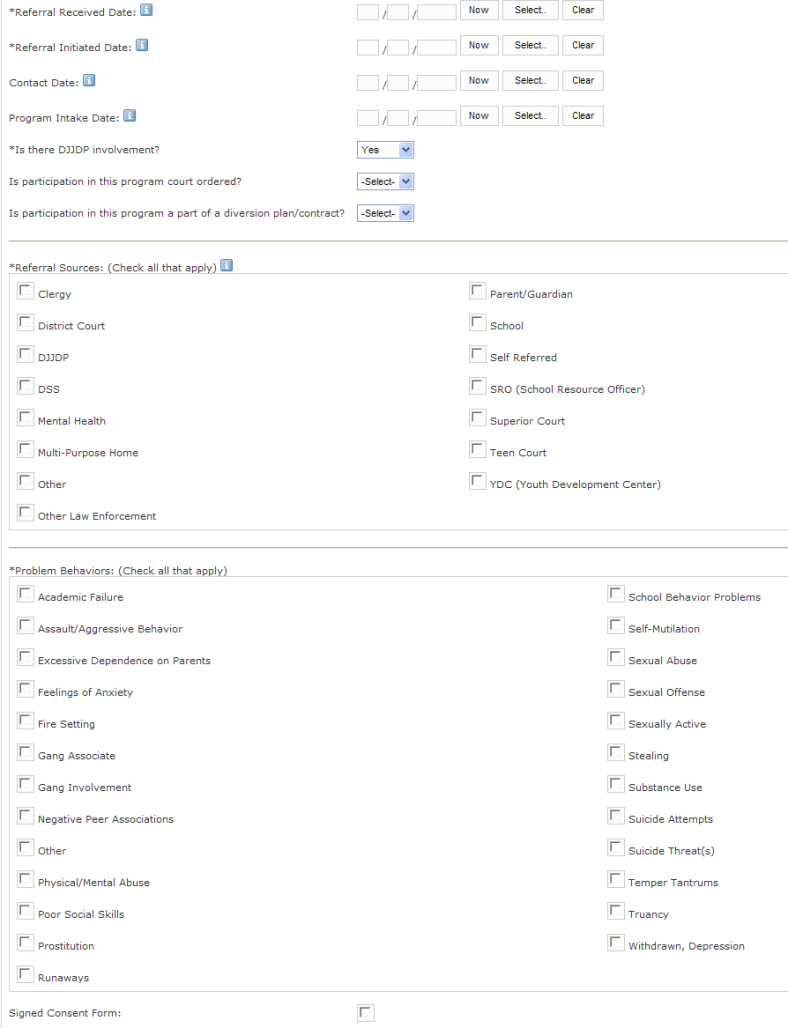 Create Referral form