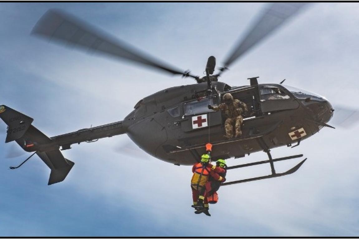 Medical helicopter rescue