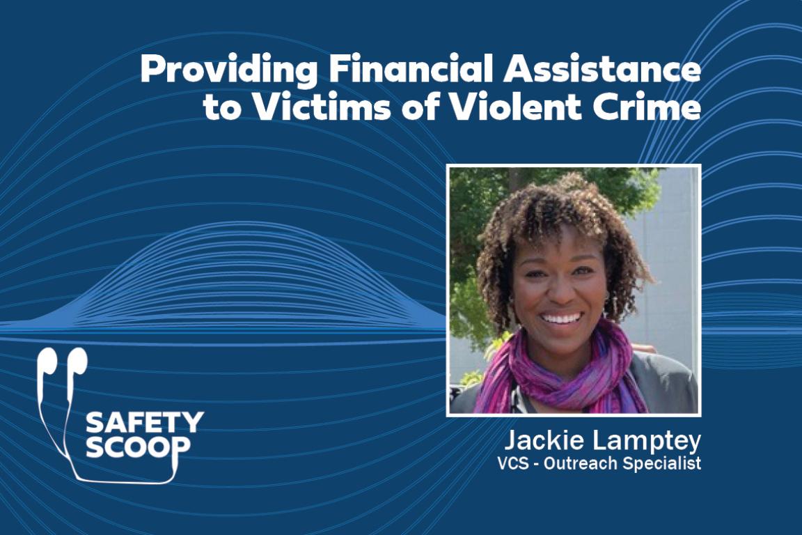 Blue slide with title, "Providing Financial Assistance to Victims of Violent Crime."