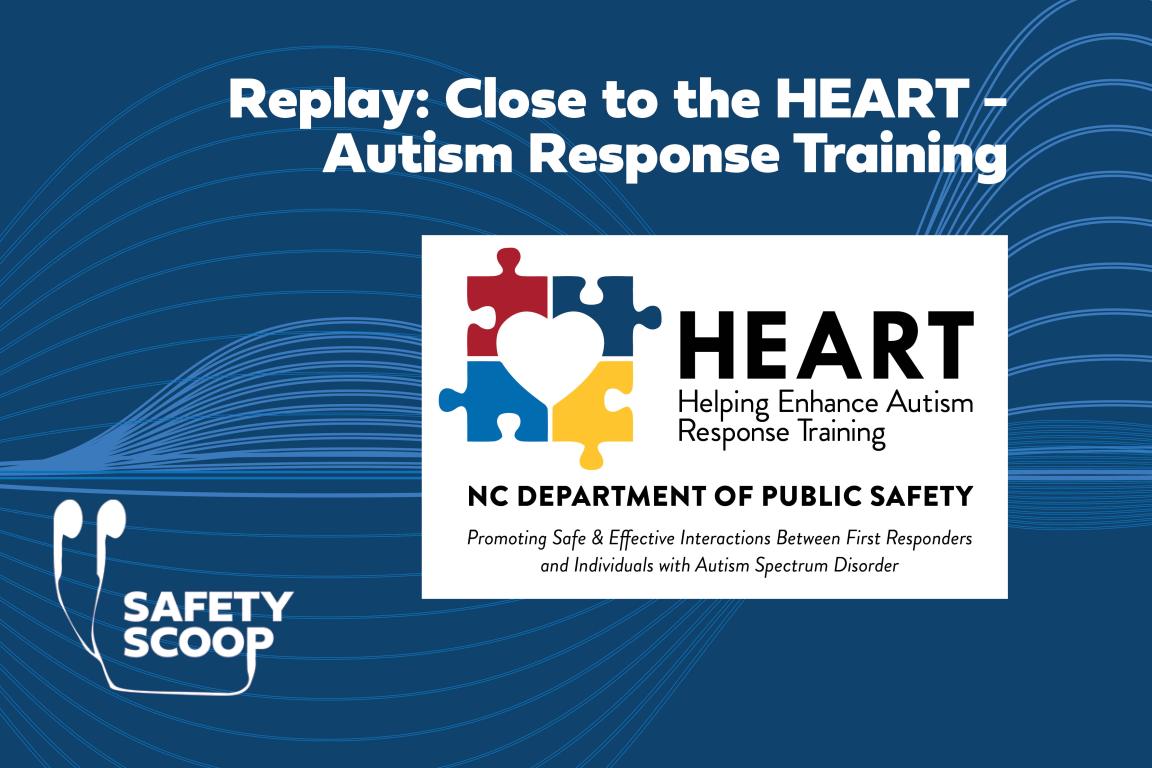 Blue background with title, "Replay: Close to the HEART - Autism Response Training"