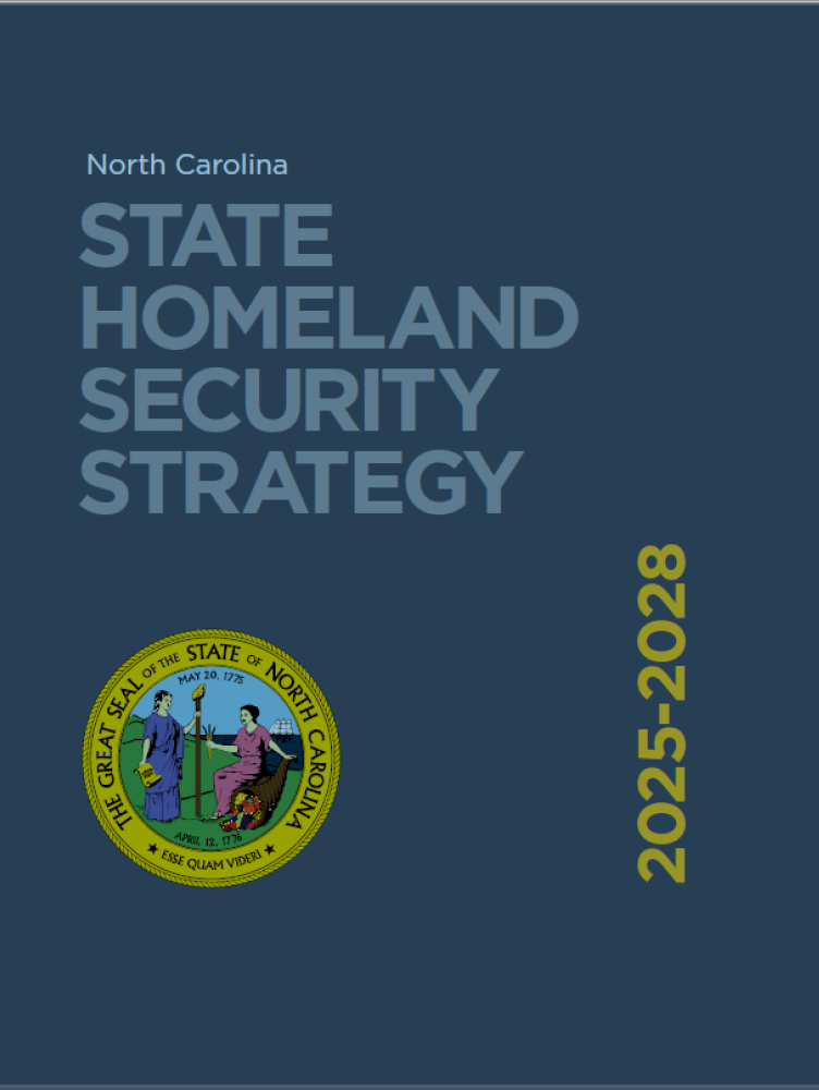 Cover of NC State Homeland Security Strategy 2025 to 2028