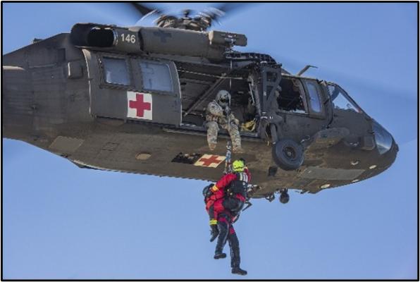 Medical helicopter rescue