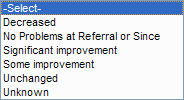 Dropdown for Positive Parental Involvement with Juvenile