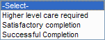 Dropdown for Successful Termination Reasons