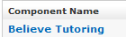 Component Name link for Believe Tutoring