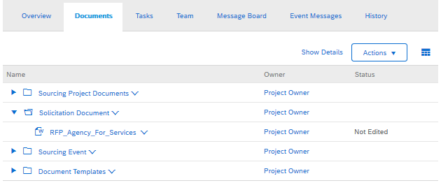 Accessing Sourcing Documents