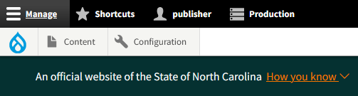 Screenshot of the Publisher toolbar for the Digital Commons platform.
