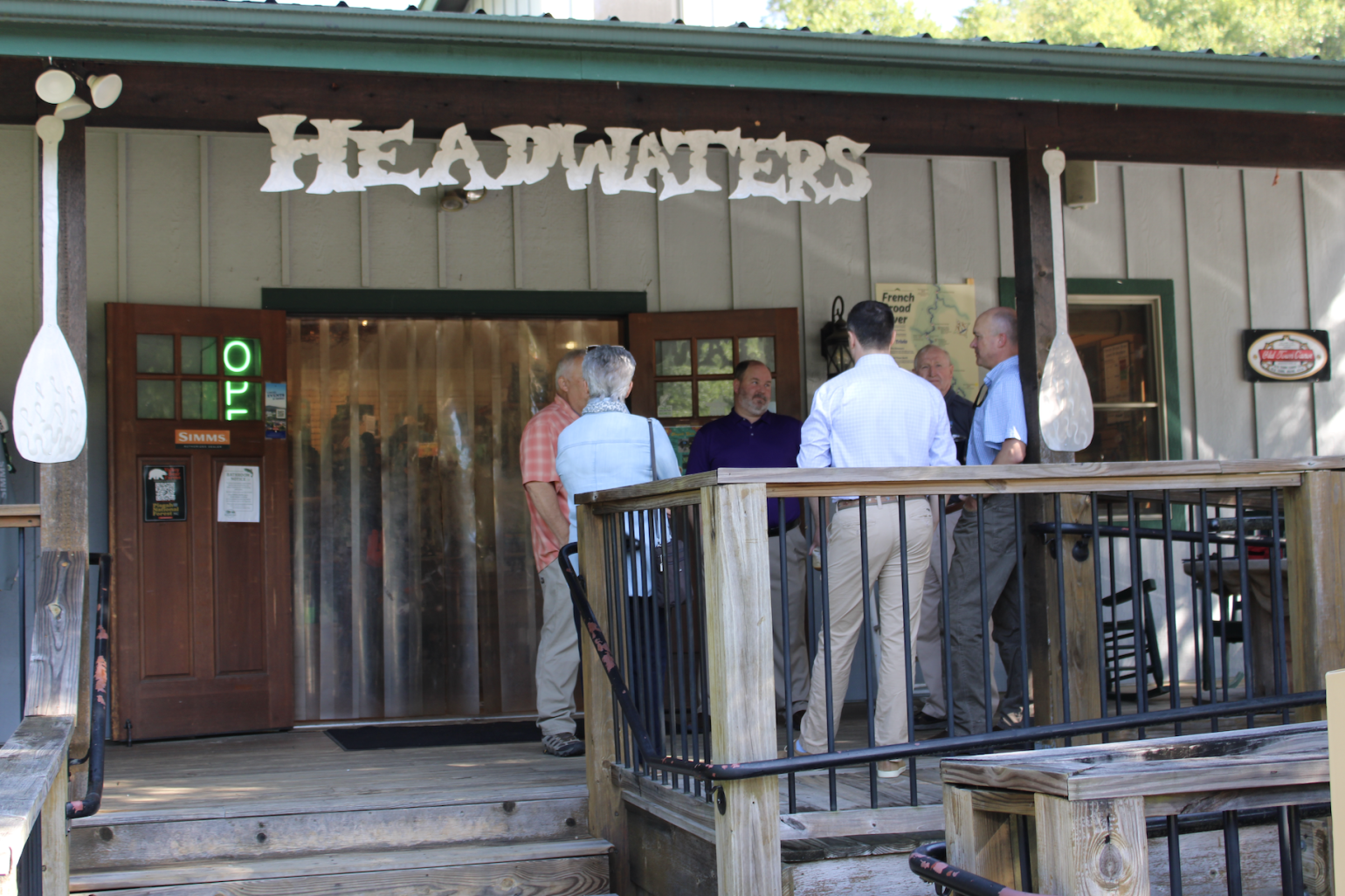 GROW NC leaders at Headwaters Outfitters in Rosman, North Carolina