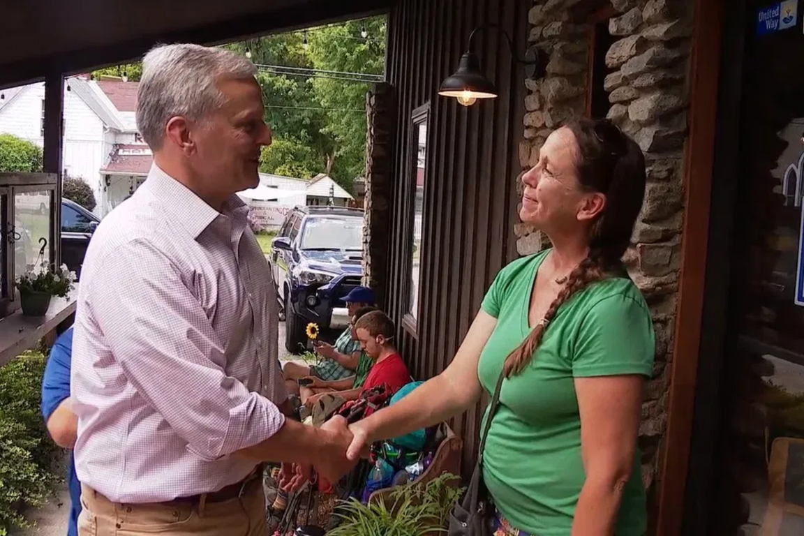 Governor visits western North Carolina town impacted by storm