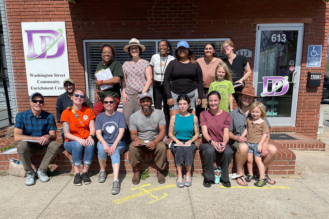Guilford County Food Action Network group photo outside the Washington Street Community Enrichment Center.