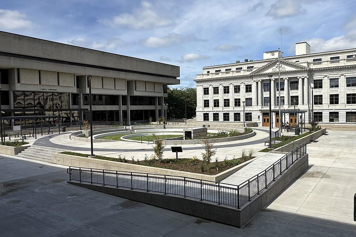 Governmental plaza in Greensboro.