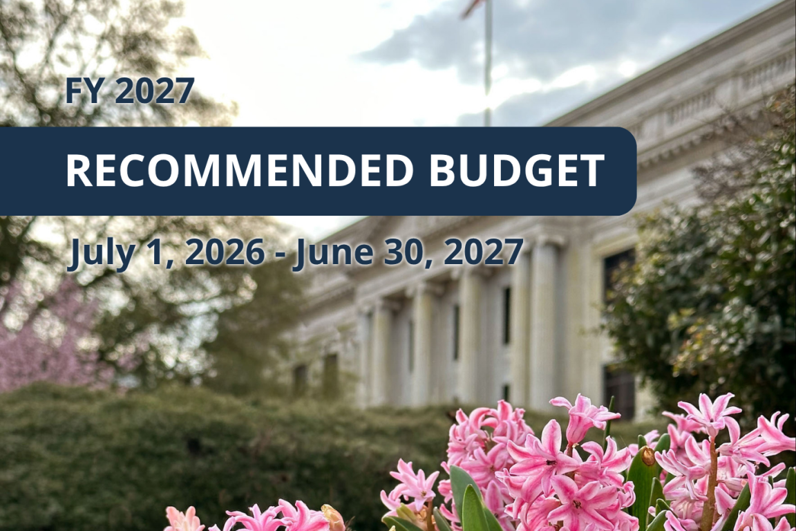 Old Courthouse with FY2027 Recommended Budget title