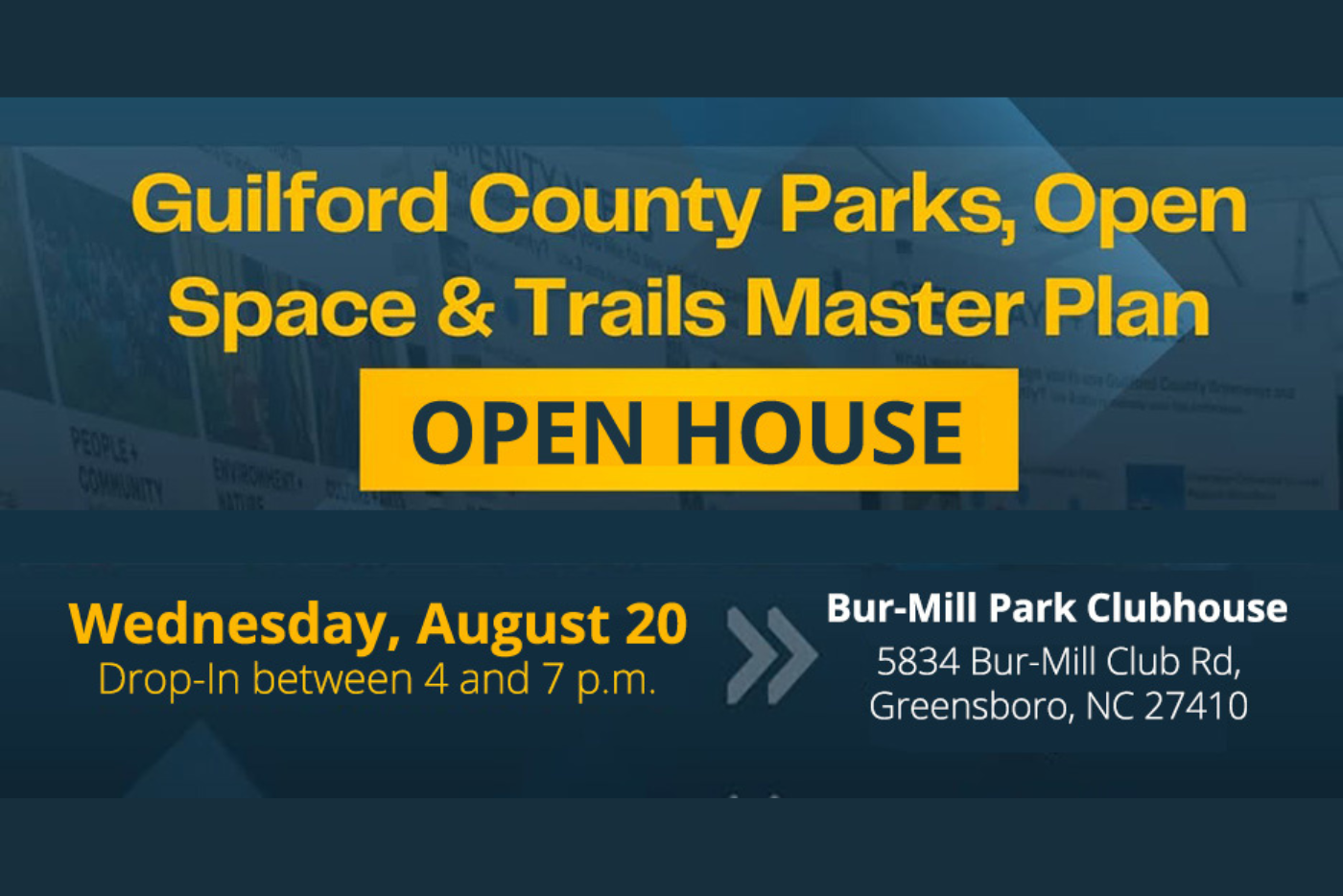 Guilford County Parks Master Plan Open House