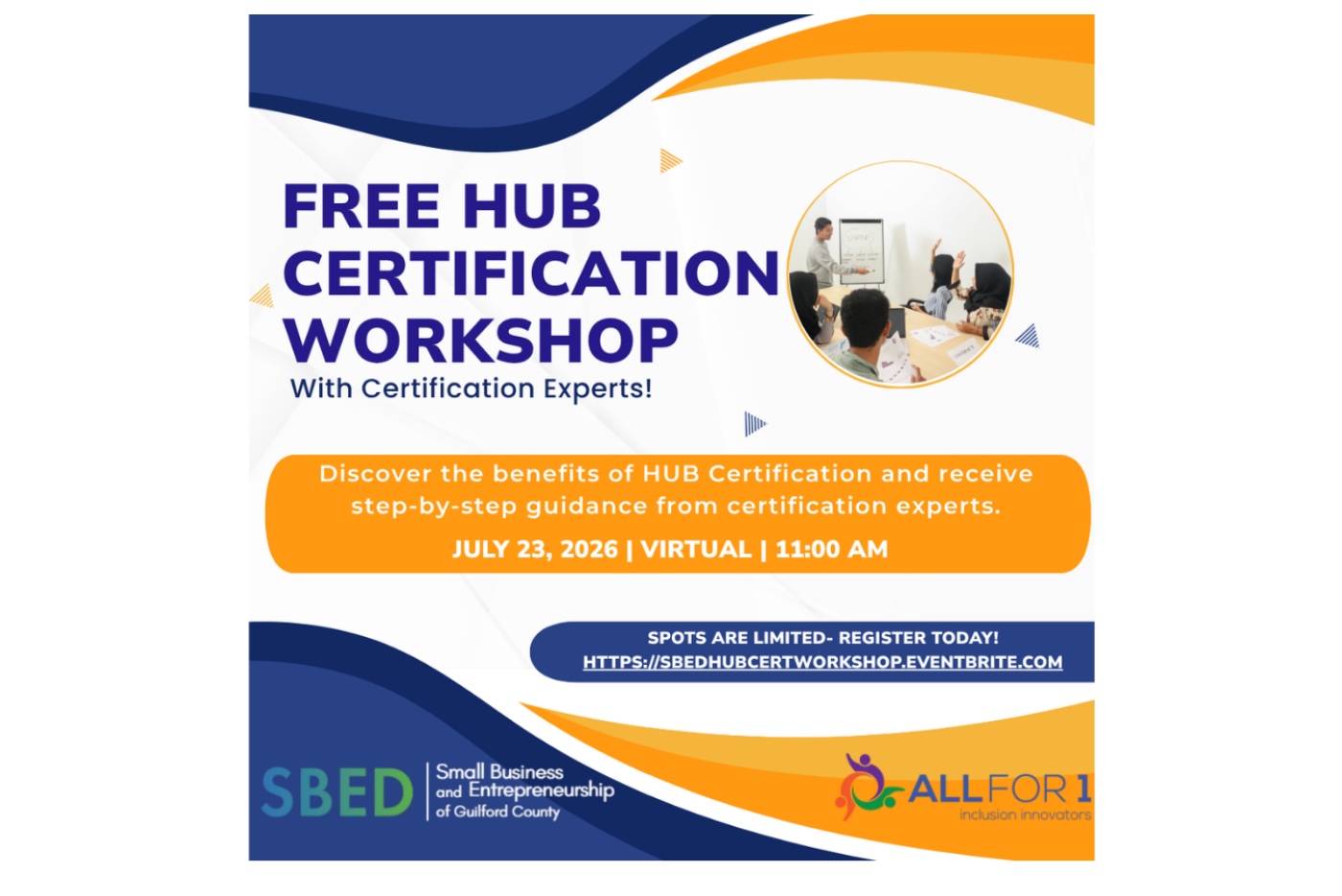Free HUB Certification Workshop July 23, 2026