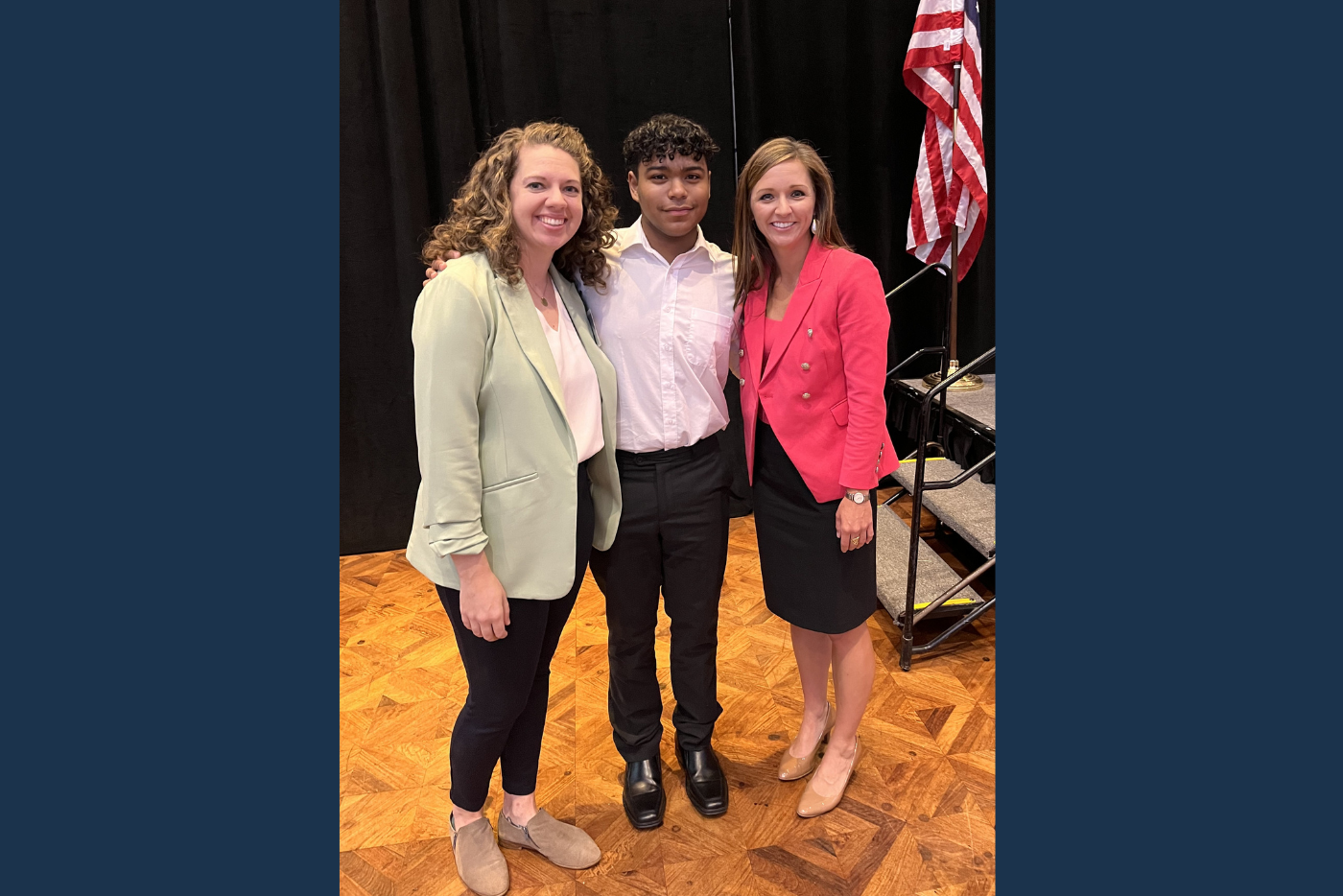 Photo of Alfonso, Hannah, and Catherine