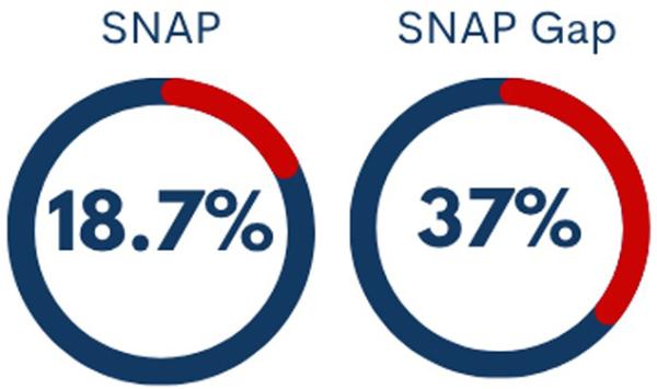 SNAP and SNAP Gap percentage rates.