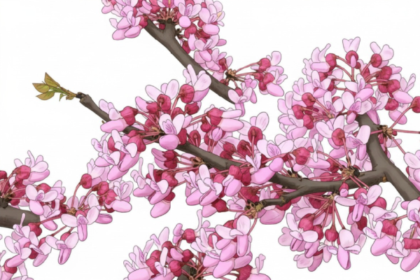 Eastern Redbud tree with pink blooms