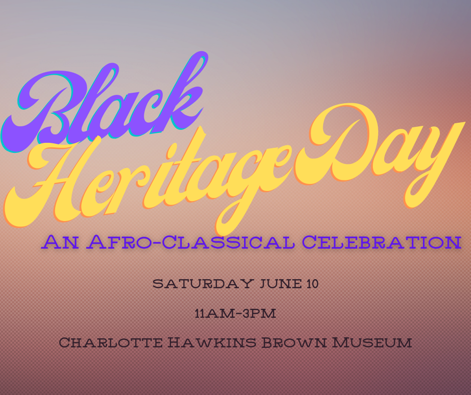 Black Heritage Day temporary flyer. Names the event and states the subtitle, date, and location which are all listed on event page.