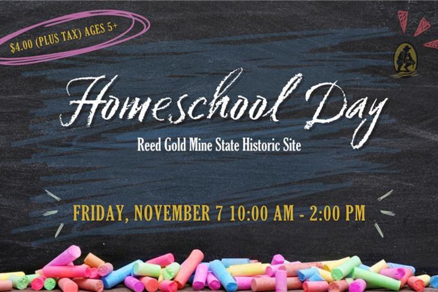 Homeschool Day written on chalkboard background