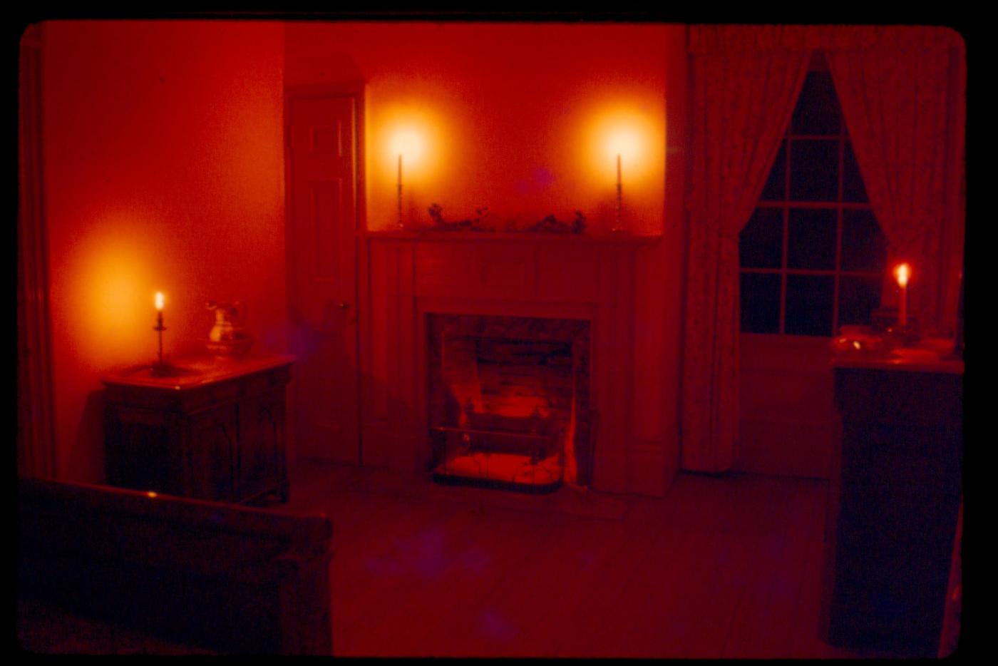 Christmas decorations by candlelight