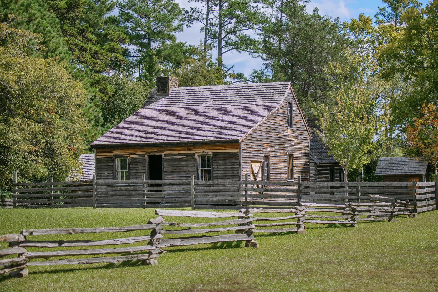 View of reconstructed 19th century Bennett house