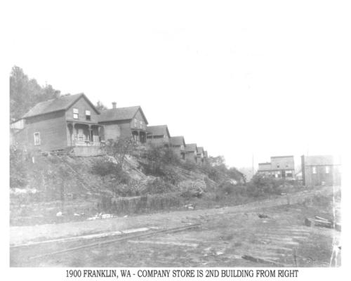 Alt Text: Franklin, WA c.1900. Thomas Day Jr. lived his final years working for the Black Diamond Coal Mining Company.