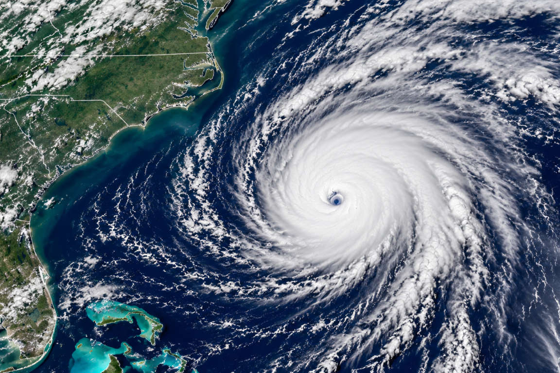 Hurricane Off the Carolina Coast