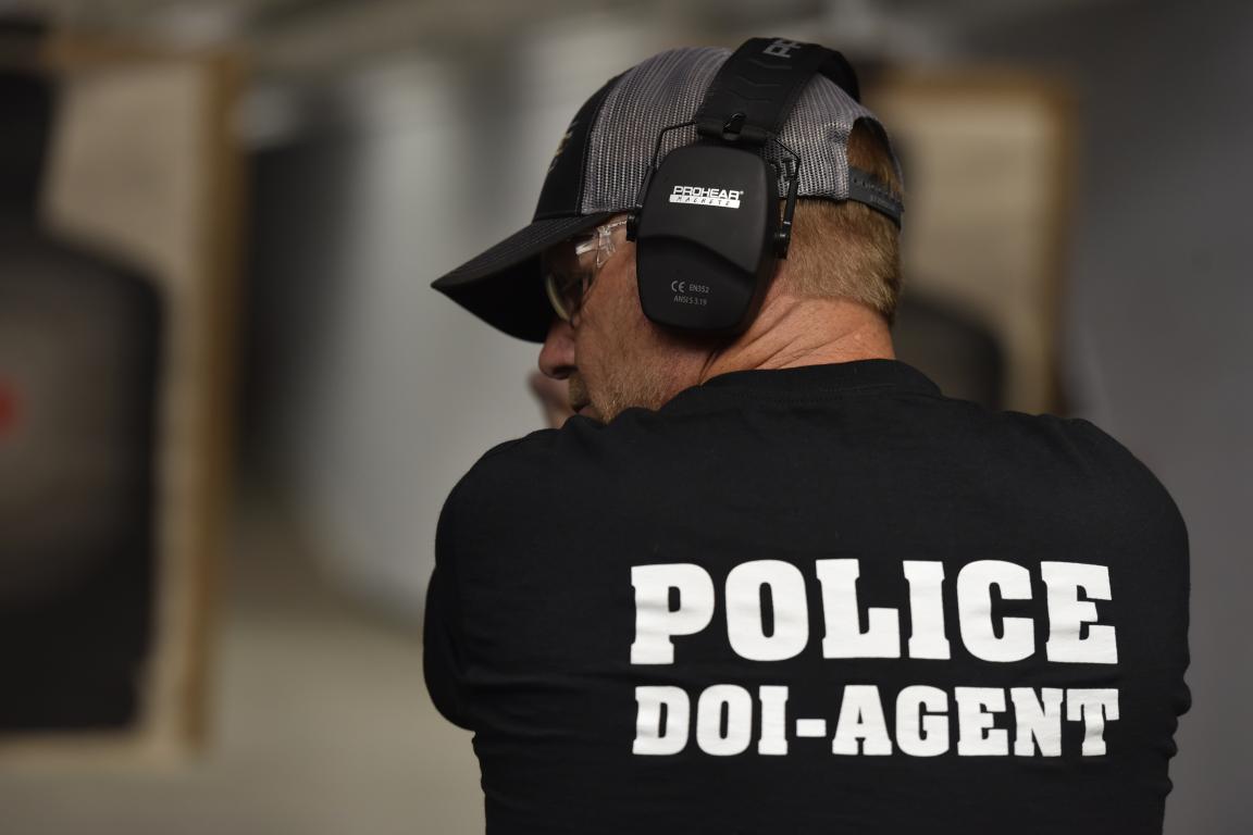 Man shooting range