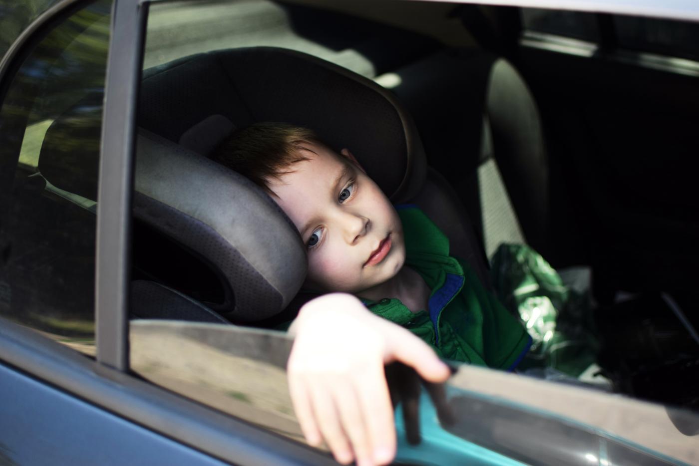 Boy in hot car