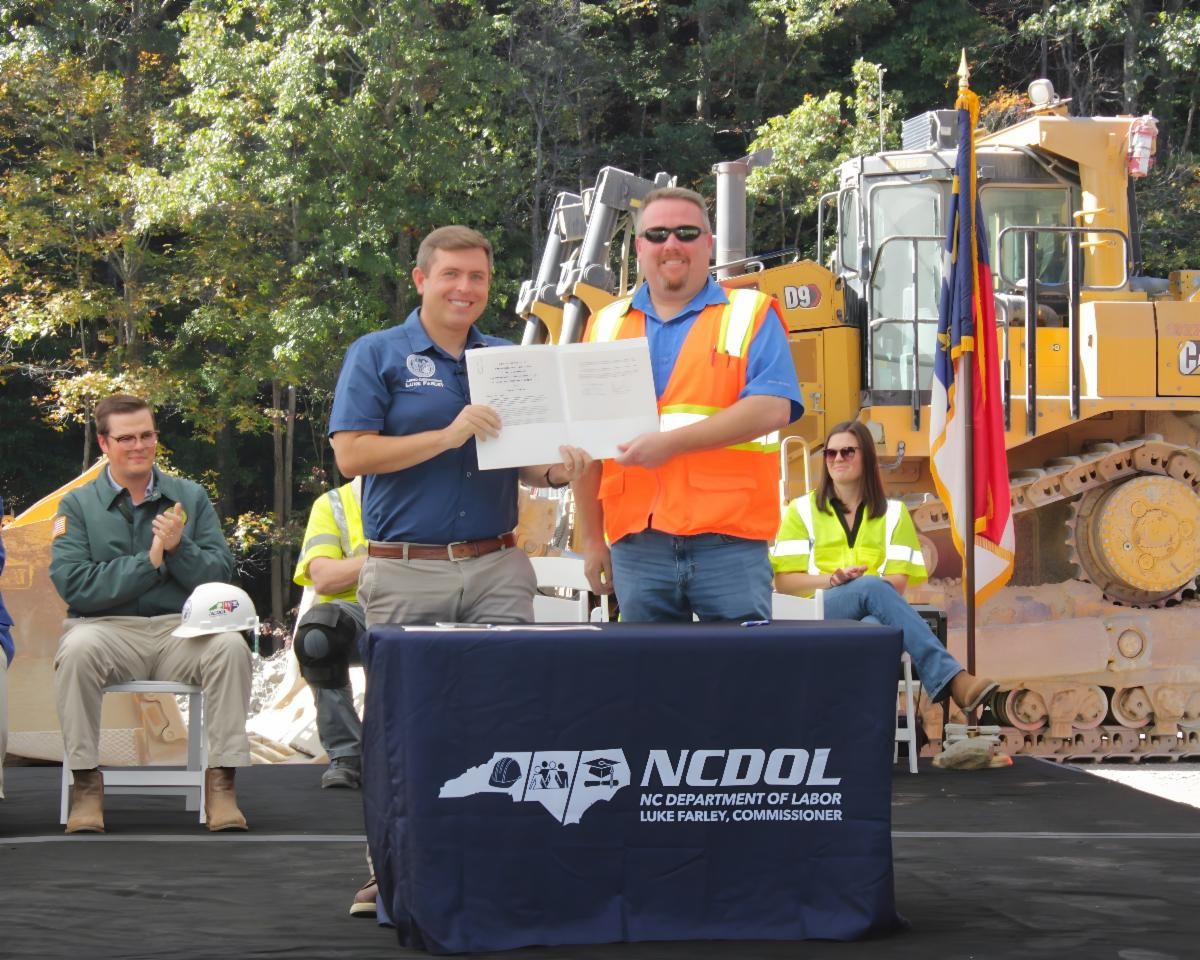 North Carolina Labor Commissioner Luke Farley Announces Safety Partnership with AMES Construction for I-40 Rebuild as Part of Helene Recovery
