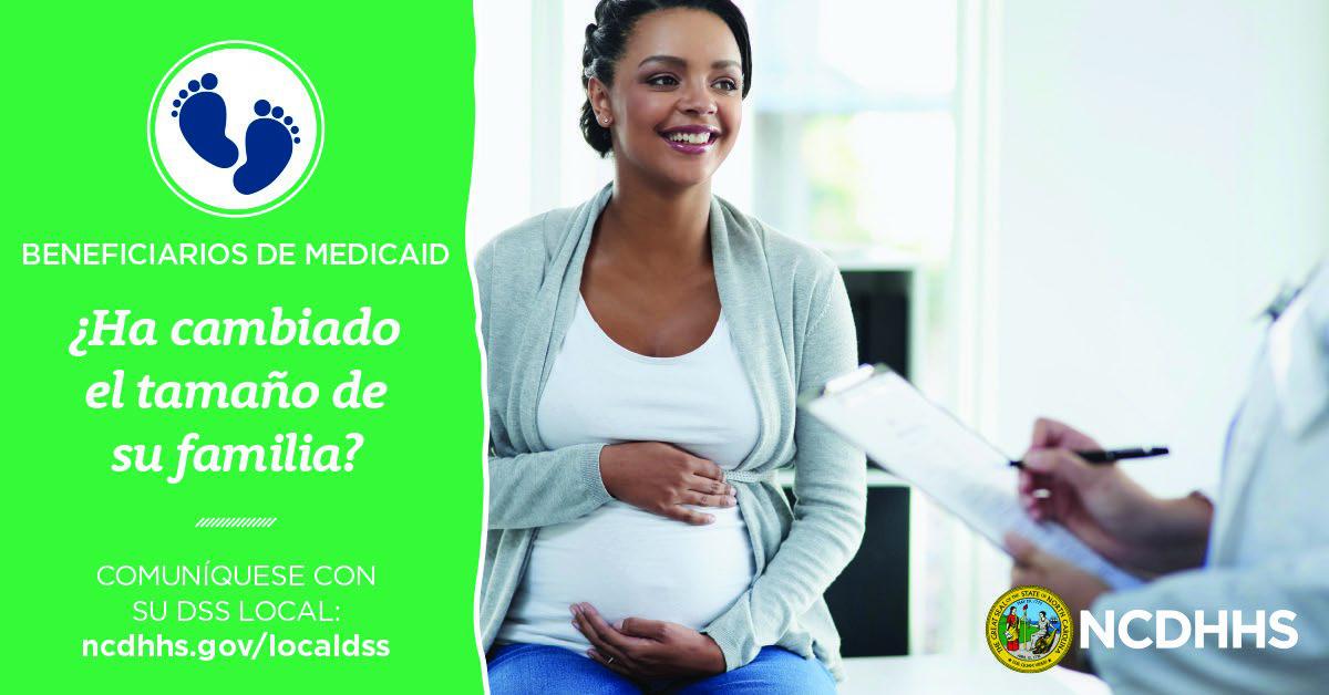 Social media graphic ¿Ha cambiado el tamaño de su familia Spanish wide format