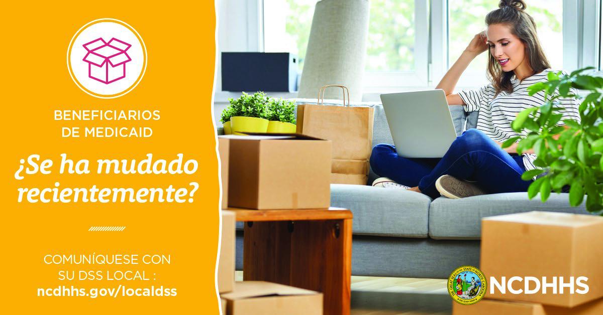 Social media graphic ¿Se ha mudado recientemente Spanish wide format